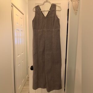 Johnny Was Collection Vintage Large Gray Linen Sheath Maxi Dress Lagenlook